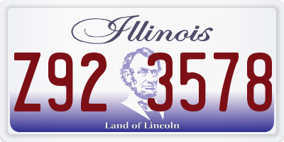 IL license plate Z923578