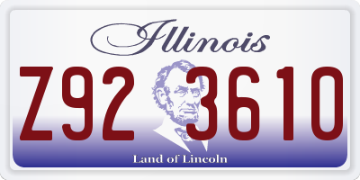IL license plate Z923610