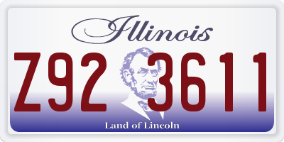 IL license plate Z923611