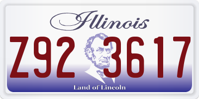 IL license plate Z923617