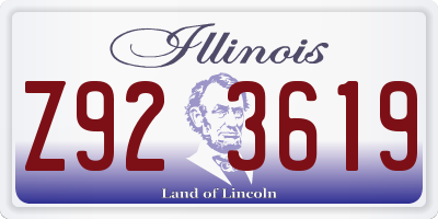 IL license plate Z923619