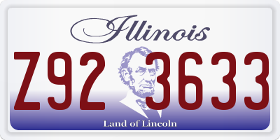 IL license plate Z923633
