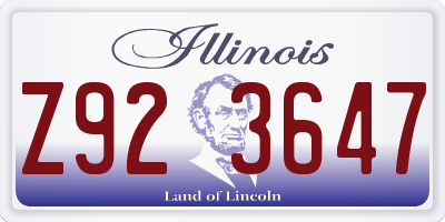 IL license plate Z923647