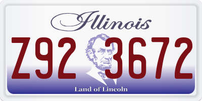 IL license plate Z923672