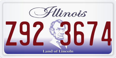 IL license plate Z923674