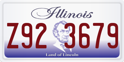 IL license plate Z923679