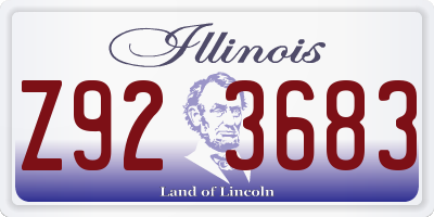IL license plate Z923683