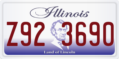 IL license plate Z923690