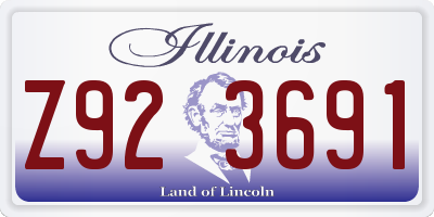 IL license plate Z923691