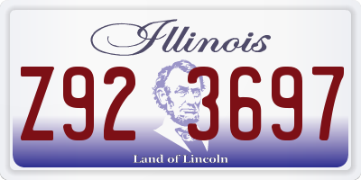 IL license plate Z923697