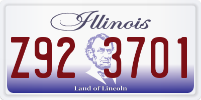 IL license plate Z923701