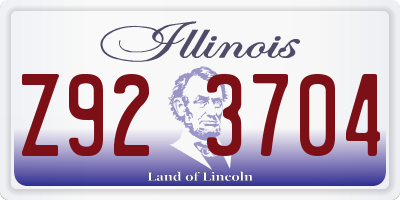 IL license plate Z923704