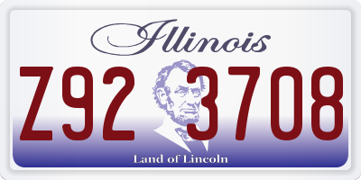 IL license plate Z923708