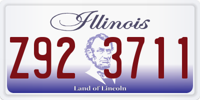 IL license plate Z923711