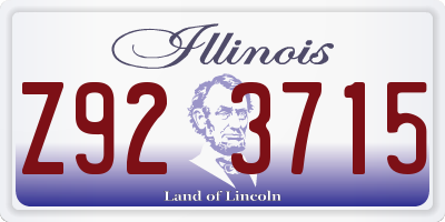 IL license plate Z923715
