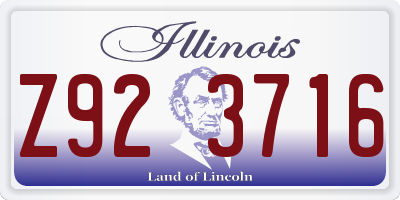 IL license plate Z923716