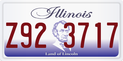 IL license plate Z923717