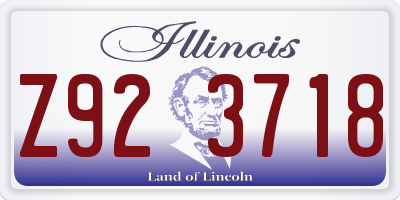 IL license plate Z923718