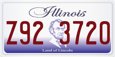 IL license plate Z923720