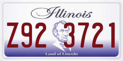 IL license plate Z923721