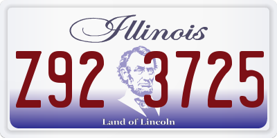 IL license plate Z923725