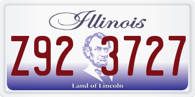 IL license plate Z923727