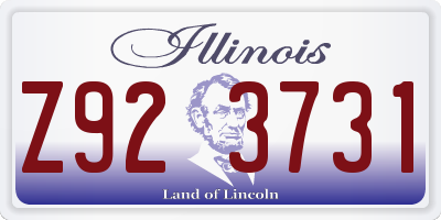 IL license plate Z923731