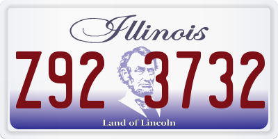 IL license plate Z923732