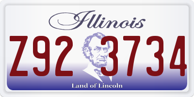 IL license plate Z923734