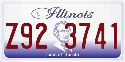 IL license plate Z923741