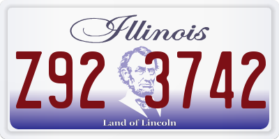 IL license plate Z923742