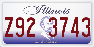 IL license plate Z923743