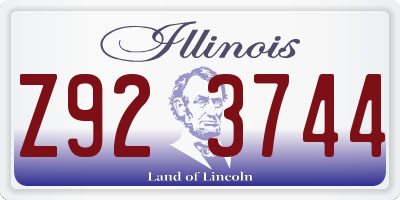 IL license plate Z923744
