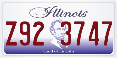 IL license plate Z923747