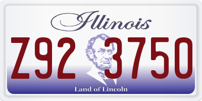 IL license plate Z923750