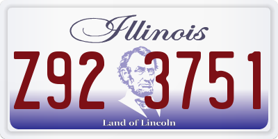 IL license plate Z923751