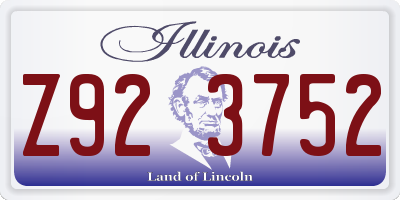 IL license plate Z923752