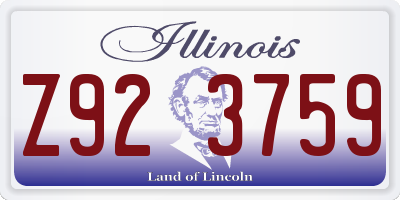 IL license plate Z923759