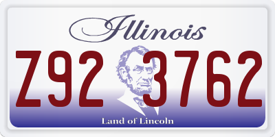 IL license plate Z923762