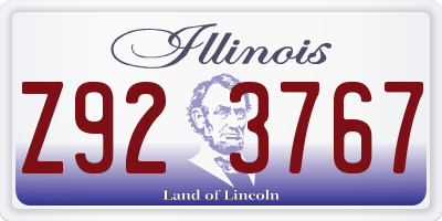 IL license plate Z923767