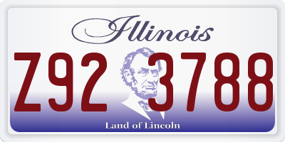 IL license plate Z923788