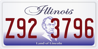 IL license plate Z923796