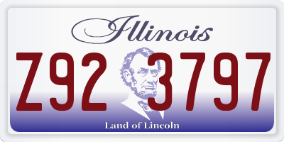 IL license plate Z923797