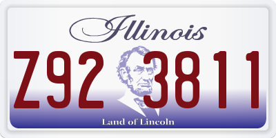 IL license plate Z923811