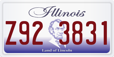 IL license plate Z923831