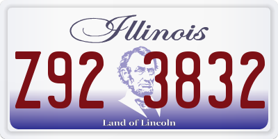 IL license plate Z923832