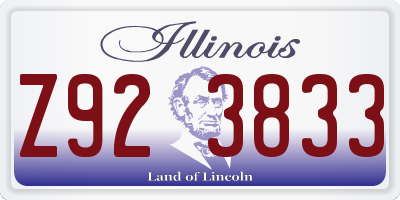 IL license plate Z923833
