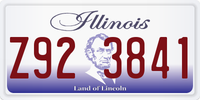 IL license plate Z923841