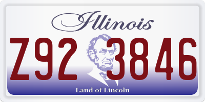 IL license plate Z923846