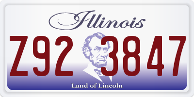 IL license plate Z923847